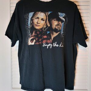 Unisex Sugarland concert band reprint enjoy the ride short sleeve tshirt size 2X
